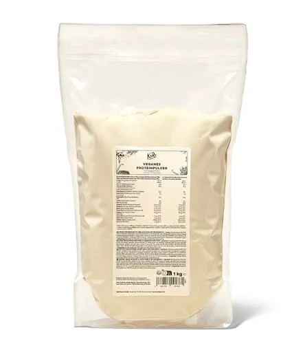 KoRo Veganes Proteinpulver Vanille 1 kg - Mehrkomponenten Proteine: Rein pflanzliches Proteinpulver aus Reis-, Erbsen- und Sojaprotein mit cremig-süßem Vanillegeschmack, ideal für Shakes und Smoothies.