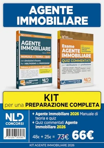 Agente immobiliare 2026. Kit con manuale di teoria e quiz ufficiali commentati per l'abilitazione alla professione. Nuova ediz.