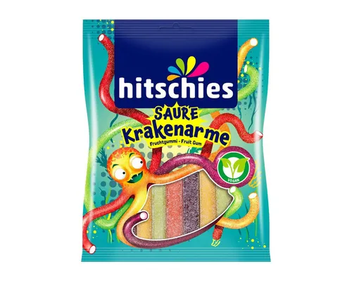 hitschies Süßigkeit, Hitschies Saure Krakenarme Fruchtgummi mit vanilliger Füllung 125g