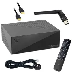 VU+ Zero 4K SAT Receiver mit DVB-S2X Tuner und PremiumX Wi-Fi Stick - TV-Receiver mit UHD 2160p Unterstützung und schnellem 150Mbit/s Wi-Fi für ein unvergleichliches Streaming-Erlebnis.