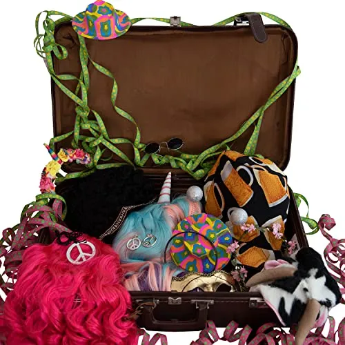 Fotobox Kostüm-Zubehör 11-TLG. für Hochzeit & Geburtstag - Kostümzubehör & Accessoires für Kinder – 11-tlg. Set mit witzigen Requisiten wie Perücken, Hüten und Brillen für unvergesslichen Party-Spaß und kreative Fotos!