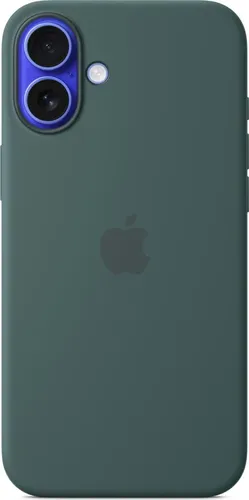 Apple iPhone 16 Plus Silikon Case mit MagSafe in Seegrün – stilvoller Schutz mit recyceltem Material und nahtloser Kamera-Steuerung - 