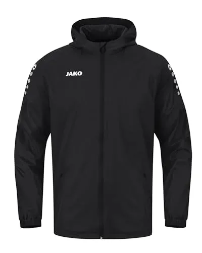 JAKO Allwetterjacke Team 2.0 - Herren schwarz, Größe: 4XL - SALE Tennis - Hochfunktionelle Allwetterjacke aus 100% Polyester mit wasserabweisendem Obermaterial, ideal für jede Wetterlage, schützt vor Wind und Regen.