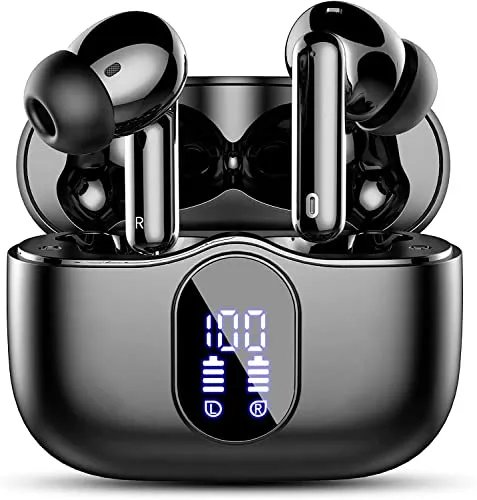 Bluetooth Kopfhörer mit 40 Std Spielzeit - Kabellose In-Ear Kopfhörer mit Bluetooth 5.3, ENC Lärmreduzierung und IP7 wasserdicht - ideal für Sport und Studium mit kraftvollem HiFi-Sound.