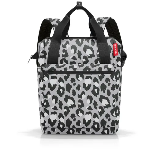Reisenthel Rucksack Allrounder R, leo nero - Rucksack mit Laptopfach für Geräte bis 13 Zoll, wasserabweisend und vielseitig einsetzbar, ideal für Uni und Freizeit.