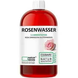 Naturmedin Gesichtswasser Rosenwasser 100% Natur - Gesichtsreiniger, adstringierend und feuchtigkeitsspendend, ideal bei Rötungen und Unreinheiten. Vegan und ohne Alkohol - perfekt für sensible Haut.