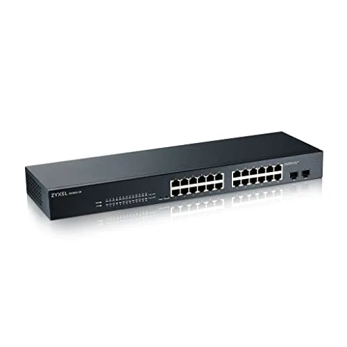 Zyxel GS1900-24 - 24-Port Gigabit Switch Smart Managed, lüfterlos für geräuschlosen Betrieb und einfache Konfiguration