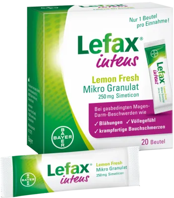 Lefax intens Lemon Fresh Mikro Granulat 20 St - Praktisches Mikro Granulat mit frischem Zitronengeschmack, ideal für die schnelle Anwendung. Für eine angenehme und unkomplizierte Einnahme im Alltag.