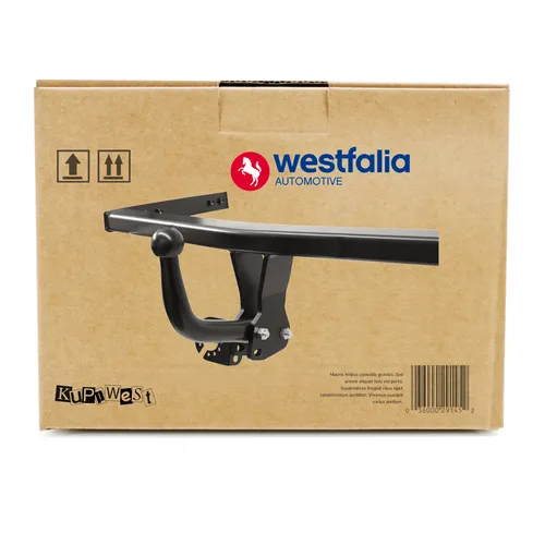 WESTFALIA Anhängevorrichtung für VW, AUDI, SKODA - Hochwertige Anhängerkupplung mit 2000 kg Anhängelast, ideal für Fahrzeuge mit eingetragener Anhängelast. KTL-beschichtet für langlebigen Schutz.