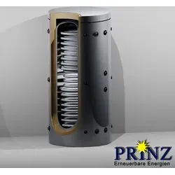 Hygienespeicher 600 Liter schmal mit 2 Wärmetauschern und Isolierung Typ PHSS 600
