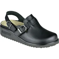 Berkemann Uni Clogs 09106-900 Tec-Pro-Telis Schwarz Gr. 42 - Pantoletten mit Wechselfußbett und PU-Sohle, ideal für den ganzen Tag im Beruf – bequem und stilvoll!