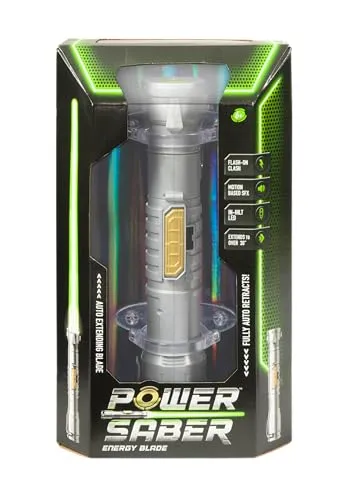 Goliath POWER SABER Grün - Automatisch ausziehbares Laserschwert für Kinder ab 6 Jahren, mit coolen Lichteffekten und epischen Soundeffekten