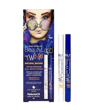 RefectoCil BeautyLash TWO GO Set Natural Brown - Augenbrauen Färbeset für einfaches und schnelles Färben. Kein Mischen erforderlich, wisch- und wasserfest. Ideal für bis zu 20 Anwendungen, dermatologisch getestet und auch für empfindliche Haut geeignet.