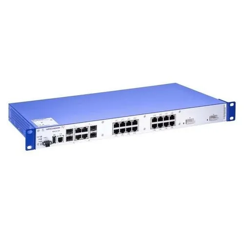 Hirschmann INET Gigabit Ethernet Switch MACH104-16 - Zuverlässiger 16-Port Gigabit Ethernet Switch für den professionellen Einsatz. Kompakt, mit PoE Plus und einfacher 19 Zoll-Montage – ideal für Netzwerkoptimierung.