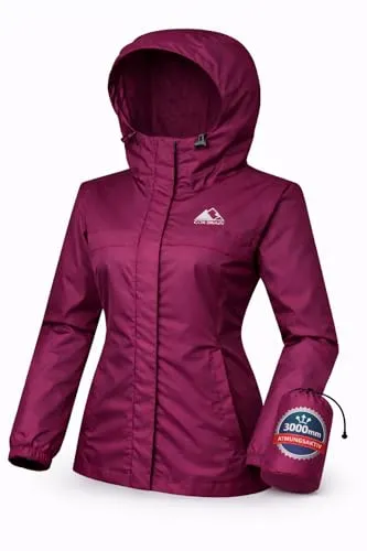 Cox Swain Regenjacke Damen Wasserdicht – Leichte Outdoorjacke mit Kapuze, Winddicht & Atmungsaktiv, Packbare Regenjacke mit verschweißten Nähten, 3000 mm Wassersäule, Regenmantel Damen