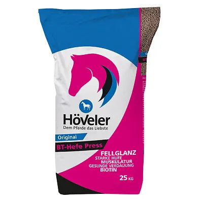 Höveler Bierhefe BT-Hefe press 25 kg - Pferdefutter für gesunde Verdauung, unterstützt die Dickdarmflora und beugt Mangelerscheinungen wie rauem Haarkleid oder Hufschäden vor.