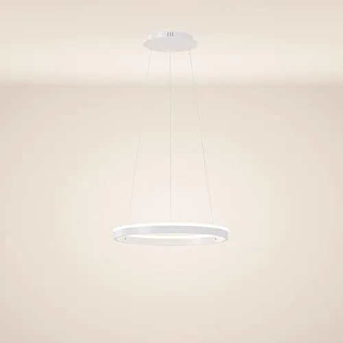 s.luce LED Ring Pendelleuchte rund - vielseitig dimmbar und elegantes Design - Lampen mit direkter und indirekter Beleuchtung, stufenlos dimmbar für stimmungsvolles Ambiente und hochwertige LEDs für gleichmäßige Ausleuchtung.
