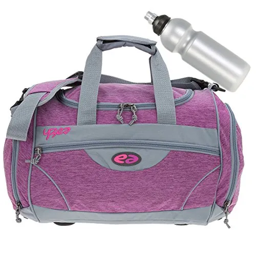 Teile Set: YZEA Sporttasche Sports Large by Take it Easy 29016 + Trinkflasche CO2 (CHILL 634 (violett Melange)) 2