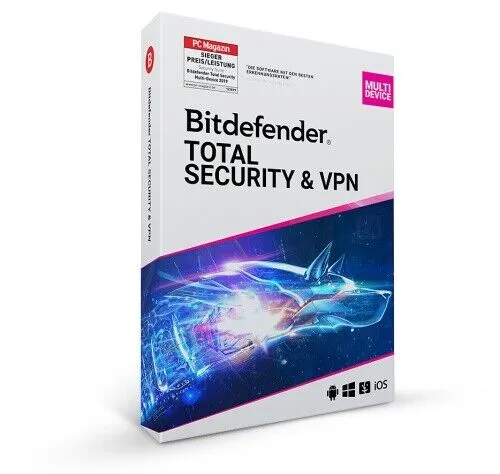 Bitdefender Total Security & Premium VPN, 10 Geräte - 2 Jahre