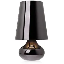 Kartell Cindy Tischleuchte grau metallic - Tischleuchte im 70er Jahre Design, mit luxuriöser Chromähnlicher Oberfläche für schimmernde Reflexe und stilvolle Akzente in jedem Raum.