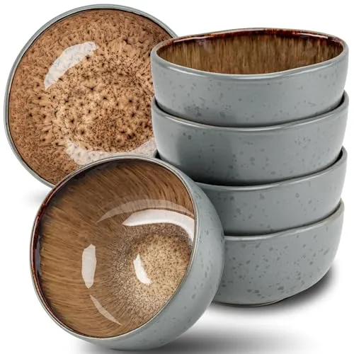 Moritz & Moritz ORGANIC Müslischalen Set 6-teilig - Schüsselsets mit einzigartigem Farbverlauf, robust und spülmaschinengeeignet - ideal für stilvolle Mahlzeiten und einfache Reinigung.