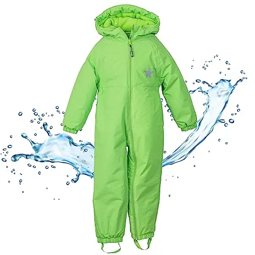 BMS Schneeoverall - 100% wasserdicht & atmungsaktiv, besonders warm in limette (Gr. 80) - Sportlicher Schneeanzug mit innovativer SORONA AURA Wattierung. Er bietet optimalen Schutz bei kaltem Wetter und sorgt für ein angenehmes Tragegefühl. Maschinenwaschbar und ideal für aktive Tage im Freien.