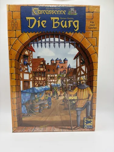 Carcassonne - Die Burg - 2003 - NEU in Folie - Gesellschaftsspiel für 2 Spieler, strategisches Legespiel mit hochwertigem Holzmaterial, ideal für Fantasy- und Landschafts-Fans.