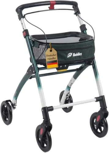 FabaCare Indoor Rollator Jaguar, schmal mit Tablett, leicht und faltbar - Der FabaCare Indoor Rollator Jaguar bietet eine schmale Bauweise mit praktischen Funktionen wie einem Tablett und Korb für mehr Komfort im Alltag. Faltbar und leicht, ideal für die Nutzung in der Wohnung.