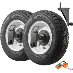VEVOR 4 T Versandcontainer-Räder-Set mit Ratschen-Zurrgurt - Robustes Zubehör für den Transport von Schiffscontainern, ideal für Dock, Lager und Baustelle. Mit einer Tragkraft von bis zu 4000 kg und langlebigen Gummireifen für müheloses Bewegen von Containern.