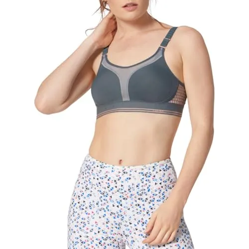 Triumph Triaction Extreme Lite N BH Grau B 70 Damen - Funktionsunterwäsche mit exzellenter Unterstützung für intensives Training, verstellbare Träger und integrierte Mesh-Einsätze für optimale Belüftung und Komfort.