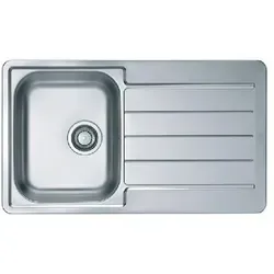 Alveus Line Spüle 86x50 cm aus Edelstahl - Elegante Edelstahl-Spüle mit flexibler Abtropffläche, ideal für moderne Küchen. Praktisch und robust, passt in einen 450 mm breiten Schrank und sorgt für optimale Funktionalität.