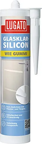 Lugato Wie Gummi Fenster- und Glas-Silicon glasklar 310 ml