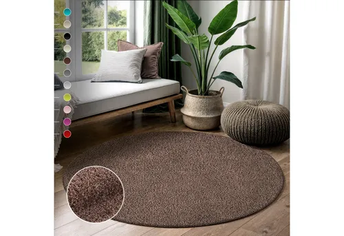 Sanat Hochflor-Teppich LOCA, rund, Höhe: 30 mm, Wohnzimmer, Langflor, Shaggy, Schlafzimmer