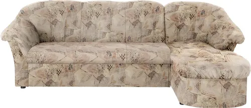 DOMO collection Ecksofa Pegnitz, elegante Rückensteppung, kompakte Stellmaße 238/141cm, L-Form, wahlweise mit Bettfunktion