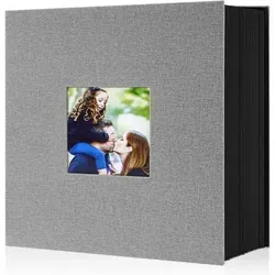 Lanpn XXL Fotoalbum 1000 für 10x15 Fotos in Grau - Fotoalbum für 1000 Fotos, eleganter Leinenbezug, säurefrei und luftdicht, ideal für die sichere Aufbewahrung Ihrer Erinnerungen.