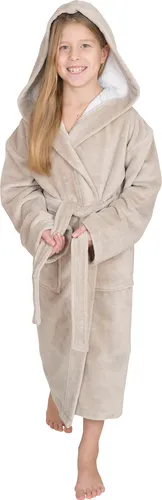 wewo Bamboo 8521 Kinder Bademantel - Bademäntel für Mädchen, geschmeidig weicher Bamboo, ideal zum Kuscheln und Wohlfühlen, mit saugfähiger Naturfaser innen und kuschelig weicher Außenseite.