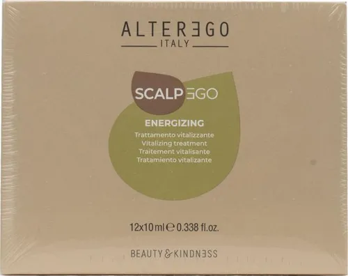 ALTER EGO SCALPEGO Energizing Vitalizing Treatment 12 x 10 ml - Stärkende Lotion zur Pflege der Kopfhaut, ideal für schwaches Haar. Unterstützt die Vitalität und fördert ein gesundes Haargefühl. Einfach anzuwenden und zieht schnell ein.
