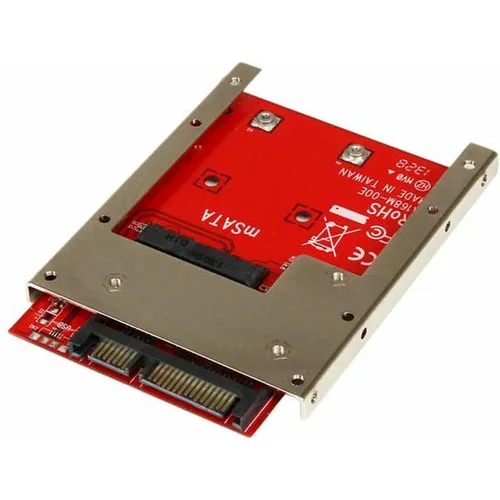 StarTech.com mSATA SSD zu 2.5in SATA Adapter Konverter - mSATA auf 22-Pin SATA 6,4cm HDD Adapter für schnelle Datenübertragung mit SATA 6Gb/s, ideal für die Aufrüstung Ihrer Speicherlösungen.