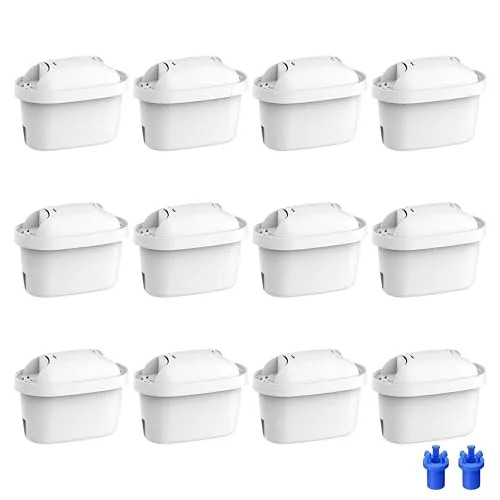 Waterdrop Filterkartuschen für Brita Maxtra+, Reduziert PFAS & PFOA, TÜV SÜD, NSF Zertifiziert - Wasserfilterkartuschen für Trinkwasser, entfernt Chlor, Geschmack und Geruch für frisches Wasser, kompatibel mit Brita Marella Kannen, zertifiziert von TÜV SÜD und NSF.