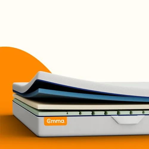 Emma One+ Matratze 90x200 H3 Hart – Kühlend & Ergonomisch - Matratzen mit atmungsaktivem Thermobezug für ein angenehmes Schlafklima und ergonomischer 3-Zonen-Unterstützung – ideal für alle Schlafpositionen.