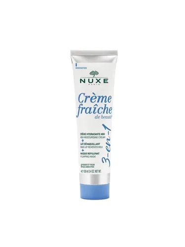 Nuxe Creme Fraiche 3in1 Multifunktionspflege - 3-in-1 Nachtpflege für Feuchtigkeit, sanfte Reinigung und Gesichtsmaske, 48 Stunden Feuchtigkeitsversorgung