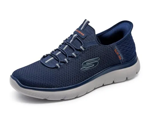 Skechers Herren Summits High Range Turnschuhe, Navy Mesh/Trim, 39.5 EU Weit