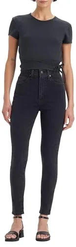 LEVI'S Retro High Skinny Jeans für Damen, Größe 31, schwarz - Stylische Skinny-fit-Jeans von Levi's® mit hoher Leibhöhe, perfekt für vielseitige Outfits. Pflegeleicht und beständig dank hochwertiger Denim-Qualität.