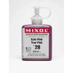 Mixol Abtönkonzentrat 200ml Nr. 28 - Echt-Pink - Universell einsetzbares Abtönkonzentrat, frost- und hitzebeständig, ideal für kreative Farbgestaltungen in Anstrichmitteln.
