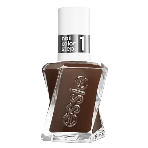 Gel by Essie Nagellack, langanhaltender Nagellack mit glänzendem Finish, Professionelle Nagellackfarbe, Maniküre ohne UV-Licht & bis zu 15 Tage Halt, Farbe: Nr. 542 all checked out, Braun, 1 x 13,5 ml