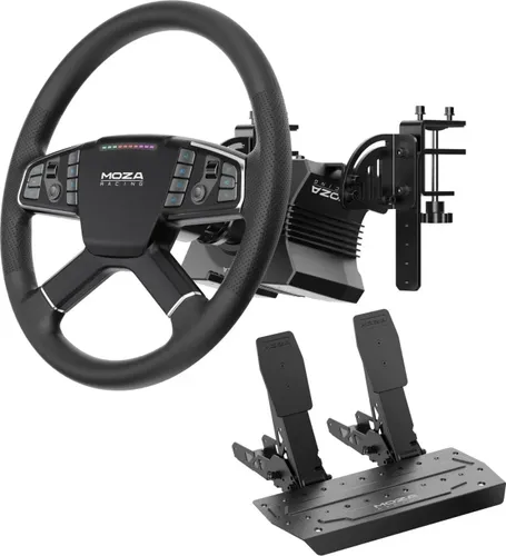 Moza Truck Driving Simulator Bundle - schwarz (RS071) - VR Gaming Zubehör für realistische Truck-Simulation, inklusive hochwertigem Gaming Controller für ein immersives Fahrerlebnis.