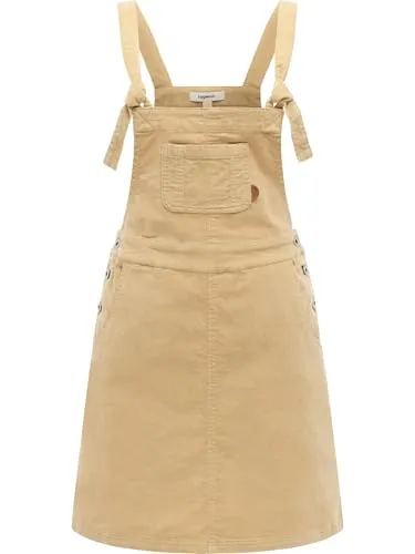 Ragwear Cordkleid Zekke Cordy Damen Latzkleid aus Babycord-Material - Modisches Latzkleid aus pflegeleichtem Babycord, ideal für den Alltag. Mit verstellbaren Trägern und praktischen Taschen bietet es Komfort und Stil in Einem.