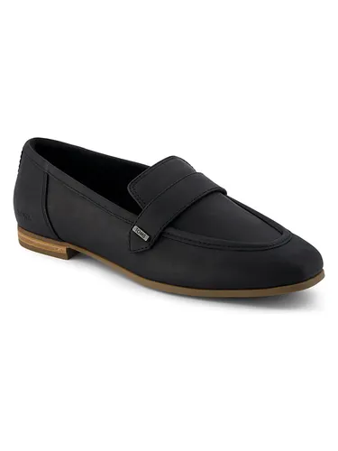 TOMS Leder-Slipper für Damen in Schwarz, Größe 41 - Elegante TOMS Leder-Slipper in Schwarz, Größe 41. Ideal für den Alltag, mit rutschhemmender Laufsohle und verstärkten Kappen für zusätzlichen Komfort. Perfekt für stilvolle Auftritte!