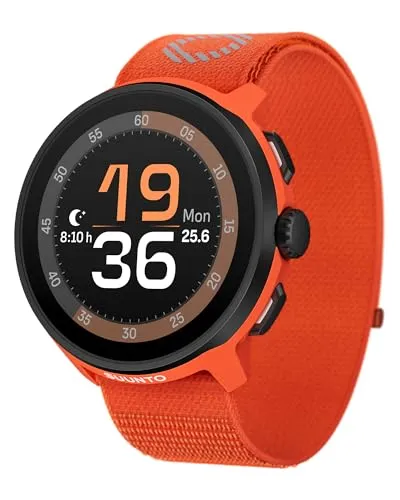 Suunto Unisex Run orange - GPS-Sportuhr für Läufer - Smartwatch mit präzisem GPS-Tracking, Herzfrequenzmessung und langer Akkulaufzeit, ideal für alle Lauftrainings.