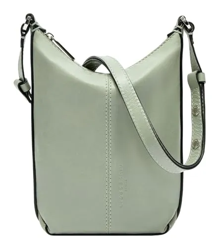 Liebeskind Berlin Women's Paris 4 Crossbody, Opal Green Lamb - Umhängetaschen mit sportlichem Touch, aus stilvollem Glattleder in Papier-Optik und praktischem Reißverschluss-Hauptfach.